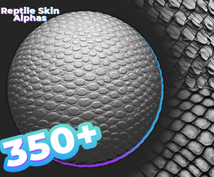 55 Reptile,Creature & Dragon skin Vol 3 (Alpha and Brush)