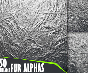 50 Fur and Hair Alphas for Zbrush vol.5