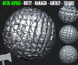 60+ Damaged Metal Alphas for ZBrush