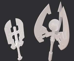 Battle Orb Axe and Blade