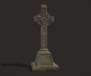 Medieval Celtic Cross Tombstone