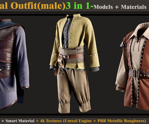 3 in 1 Medieval Outfit-MALE
