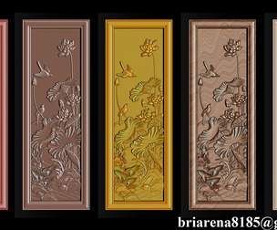 Lotus pattern relief design for CNC router
