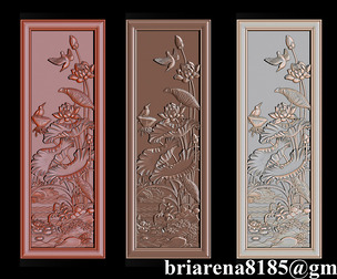Lotus pattern relief design for CNC router