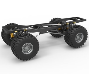 Chassis of vintage Ranger monster truck 1:25