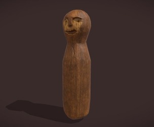 Medieval Wooden Toy Doll