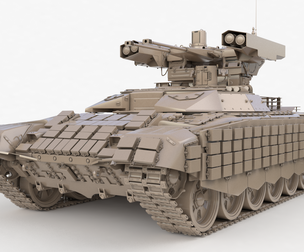 Tank Terminator BMPT 72 War Clay 3D model
