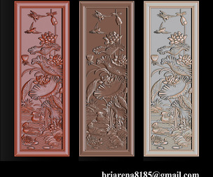 Lotus pattern relief design for CNC router