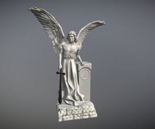 Estatua El ángel exterminador para impresión 3D