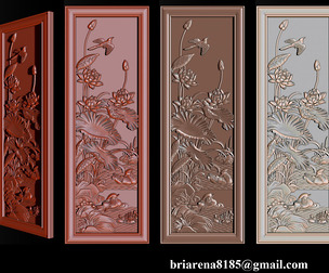 Lotus pattern relief design for CNC router