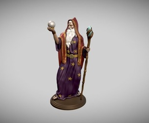 Merlin the Wizard Statue 3d print model