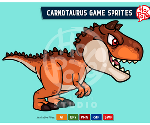 Carnotaurus Game Sprites