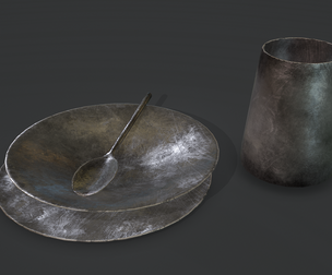 Medieval Metal Dishes