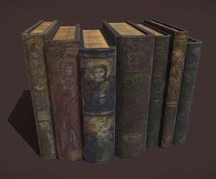 Medieval Books Row2 Design1
