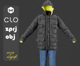 winter jacket for marvelous designer