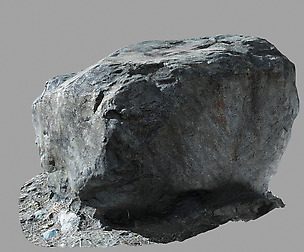 Gray round stone
