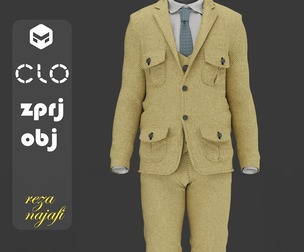 suit Sahariana Donegal marino