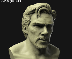 benedict cumberbatch face sculpture art