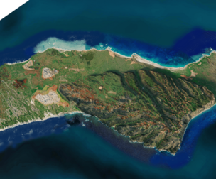 Niihau island 3d model terrain