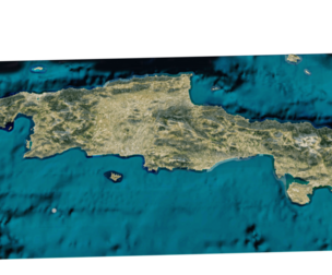 Crete island full 3d model terrain