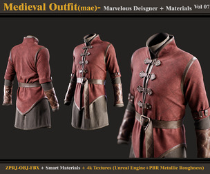 Medieval Outfit-MALE-Models + Materials