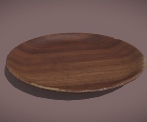 Medieval Tavern Wooden Plate