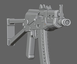 SHORT FOLDING KALASHNIKOV ASSAULT RIFLE, AKS-74U