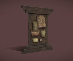 Worn Medieval Notice Board