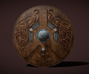 Serpent Viking Shield