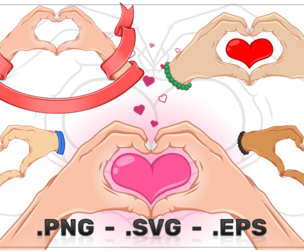 Vector Design Hands Forming A Heart