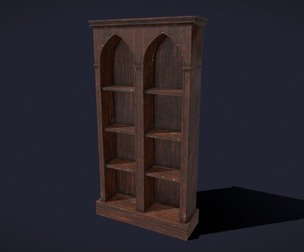 Old Dusty Bookshelf