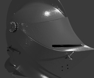 HYPERREALISTIC MEDIEVAL HELMET