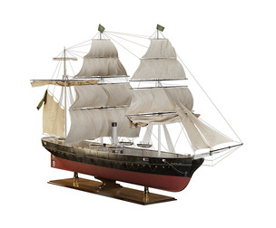 Steamsail Hartford Sail Warship (1858 A.D.)