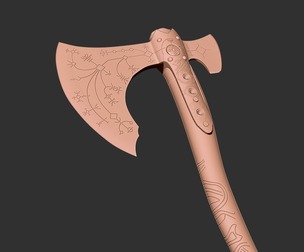 Leviathan Axe God of War 3D print model