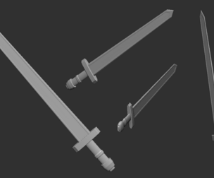 Medieval Sword Polygroups 3D