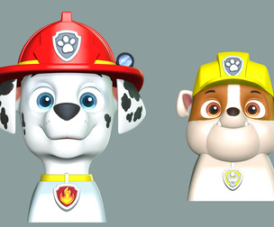 Marshall Rubble Keycap - Paw Patrol