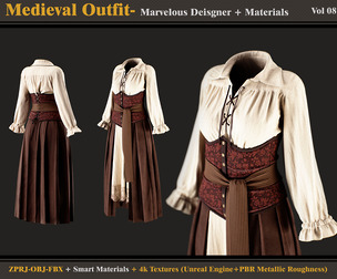 Medieval Outfit-Models+Materials