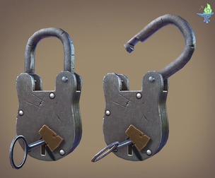 Medieval padlock