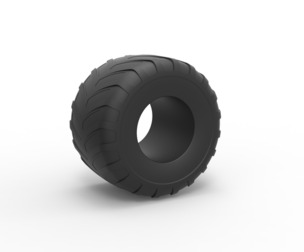 Monster Jam tire 31 Scale 1:25