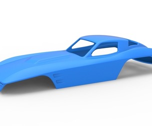 Sport car shell for monster truck 1:25
