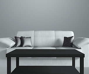 Sofa and Coffee Table - Game Ready
