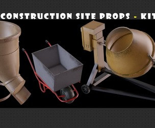 100 Construction Site Props - KITBASH - VOL 01