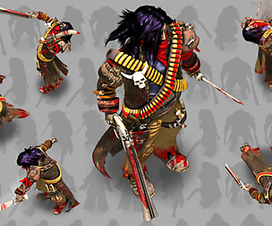 2D Cowboy Brut Character