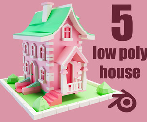 5 low poly house