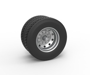 10 Hole double wheel of trailer 1:25