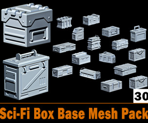 Sci-Fi Box Base Mesh Pack