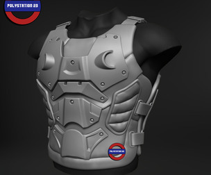 Sci fi character Torso armour v7 highpoly zbrush
