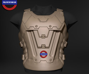 Sci fi character Torso armour v8 highpoly zbrush