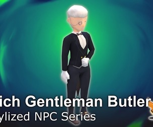 Stylized NPC - Rich Gentleman Butler