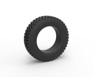 Semi truck tire 7 Scale 1:25